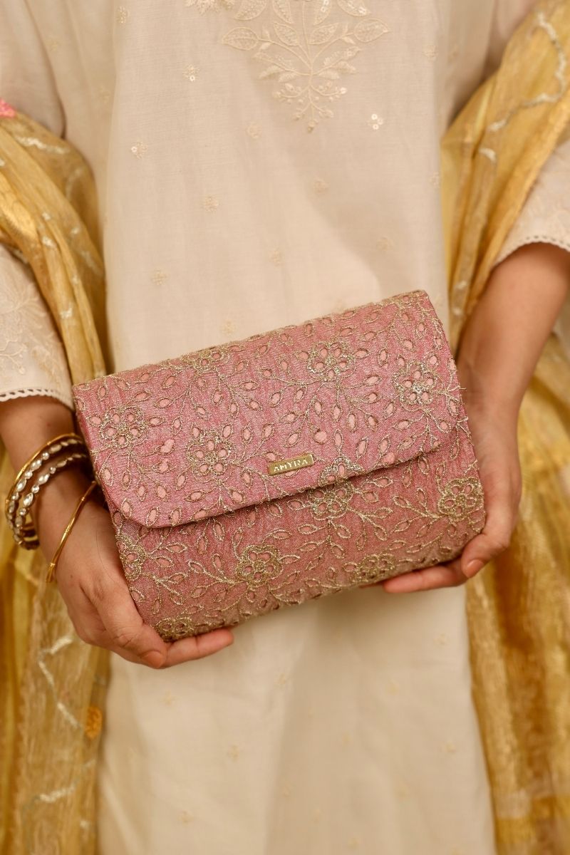 AMYRA - Tarang Flapover Bag - Pink