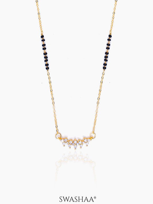 Tarini Sparkling Diamonds 14K Gold Plated Mangalsutra