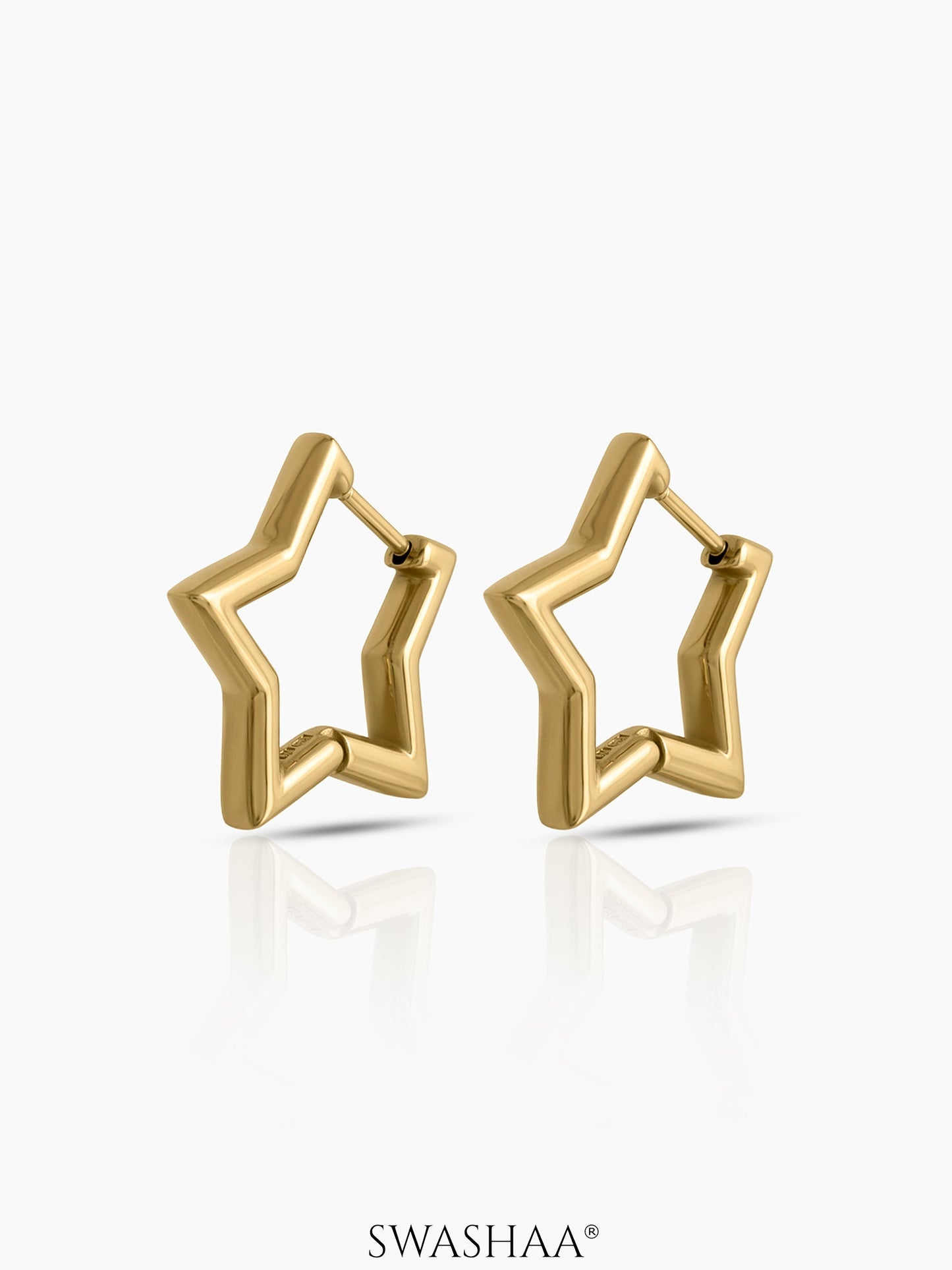 Tavina Star Women's Hoop Earrings - Swashaa