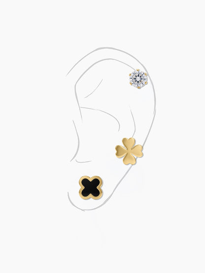 Tivara Clover 18K Gold Plated Women's Earrings Set - Swashaa