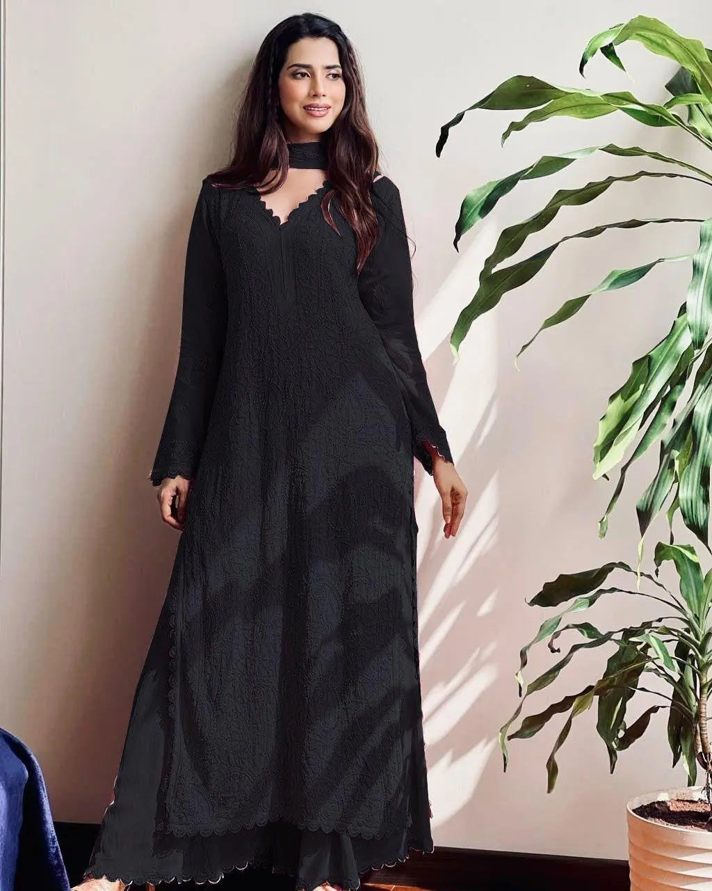 Trending Chikankari Kurti Palazzo Set Ethenika.com