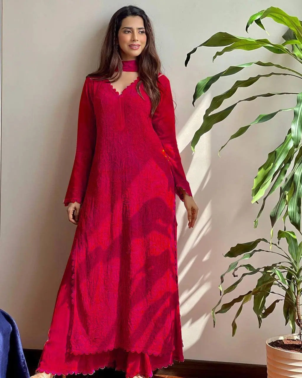 Trending Chikankari Kurti Palazzo Set Ethenika.com