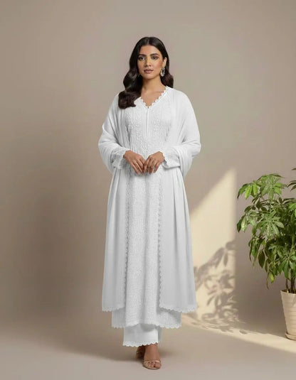 Trending Chikankari Kurti Palazzo Set Ethenika.com