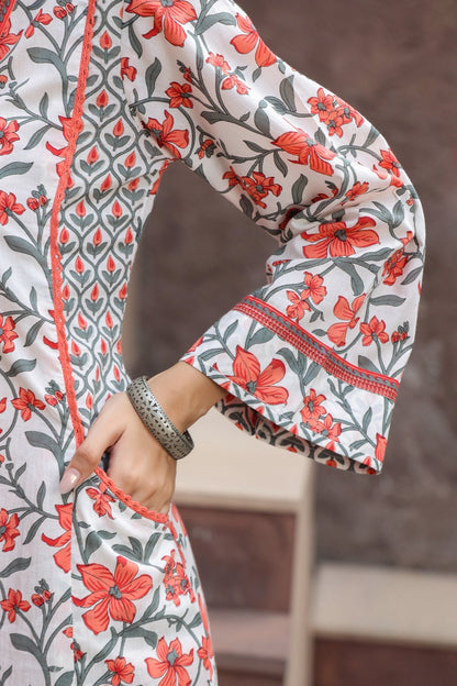 Trendy floral kurta