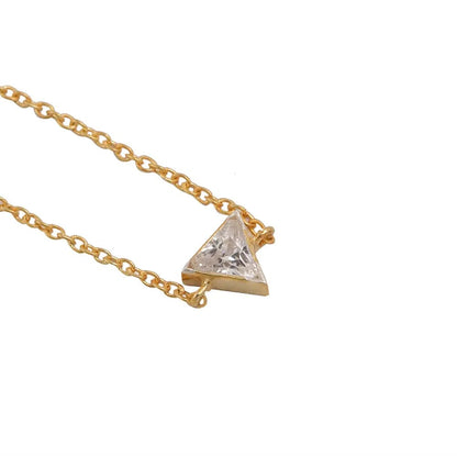 Triangular Zircon Mangalsutra Silver Bracelet