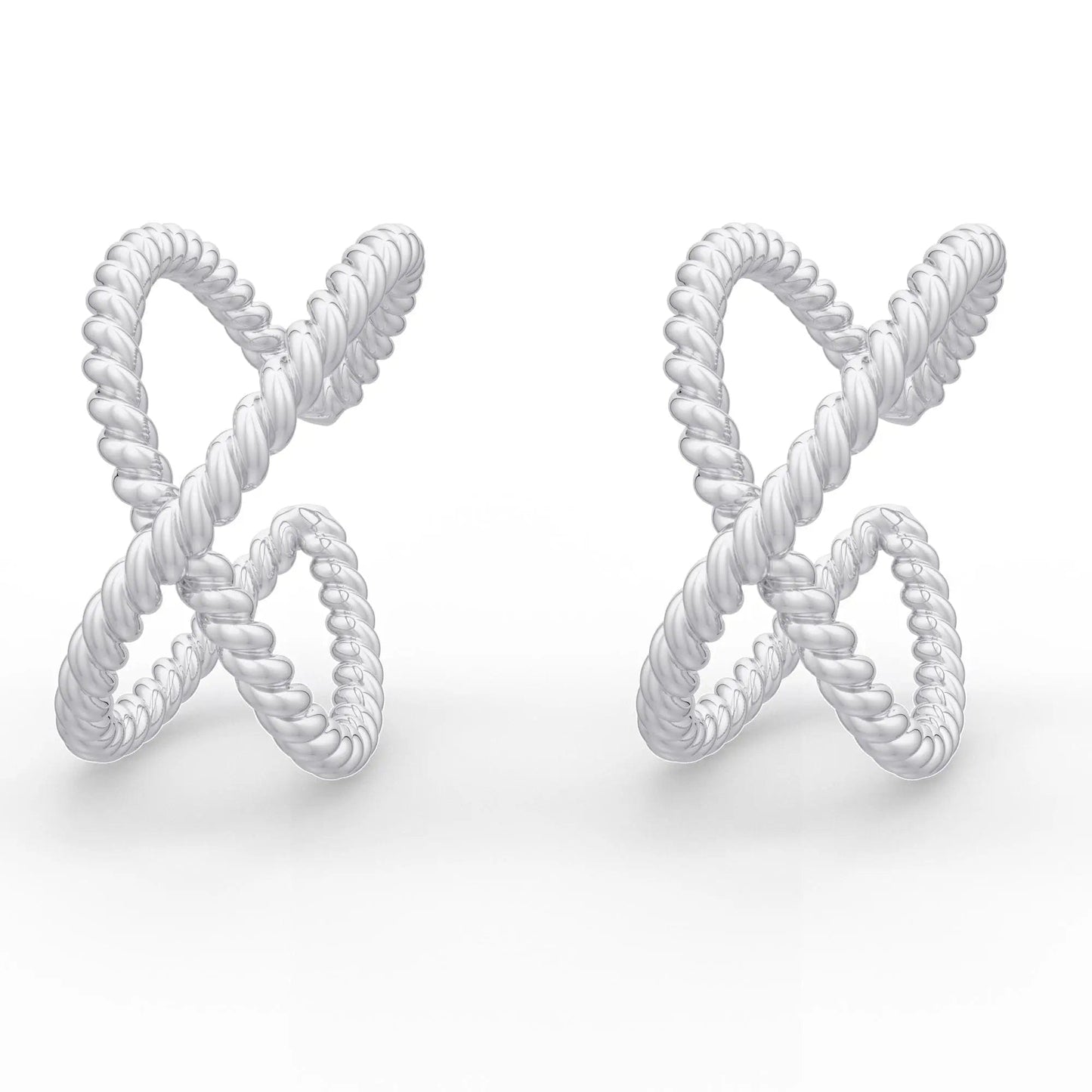 925 Sterling Silver Twisted Wire Toe Ring (Pair)