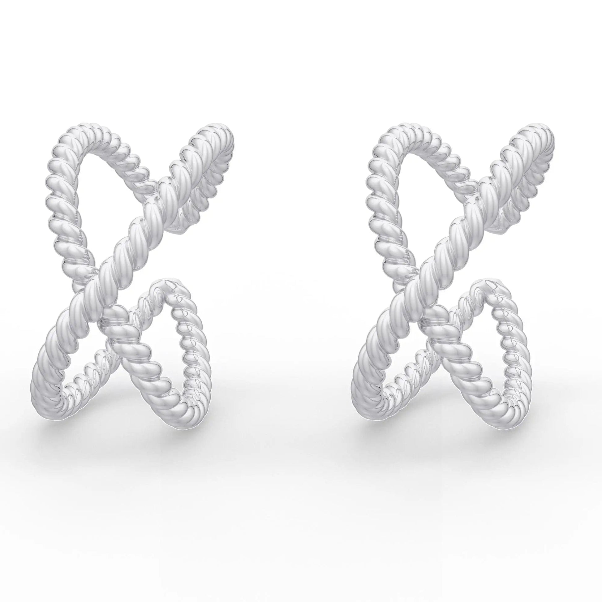 925 Sterling Silver Twisted Wire Toe Ring (Pair)