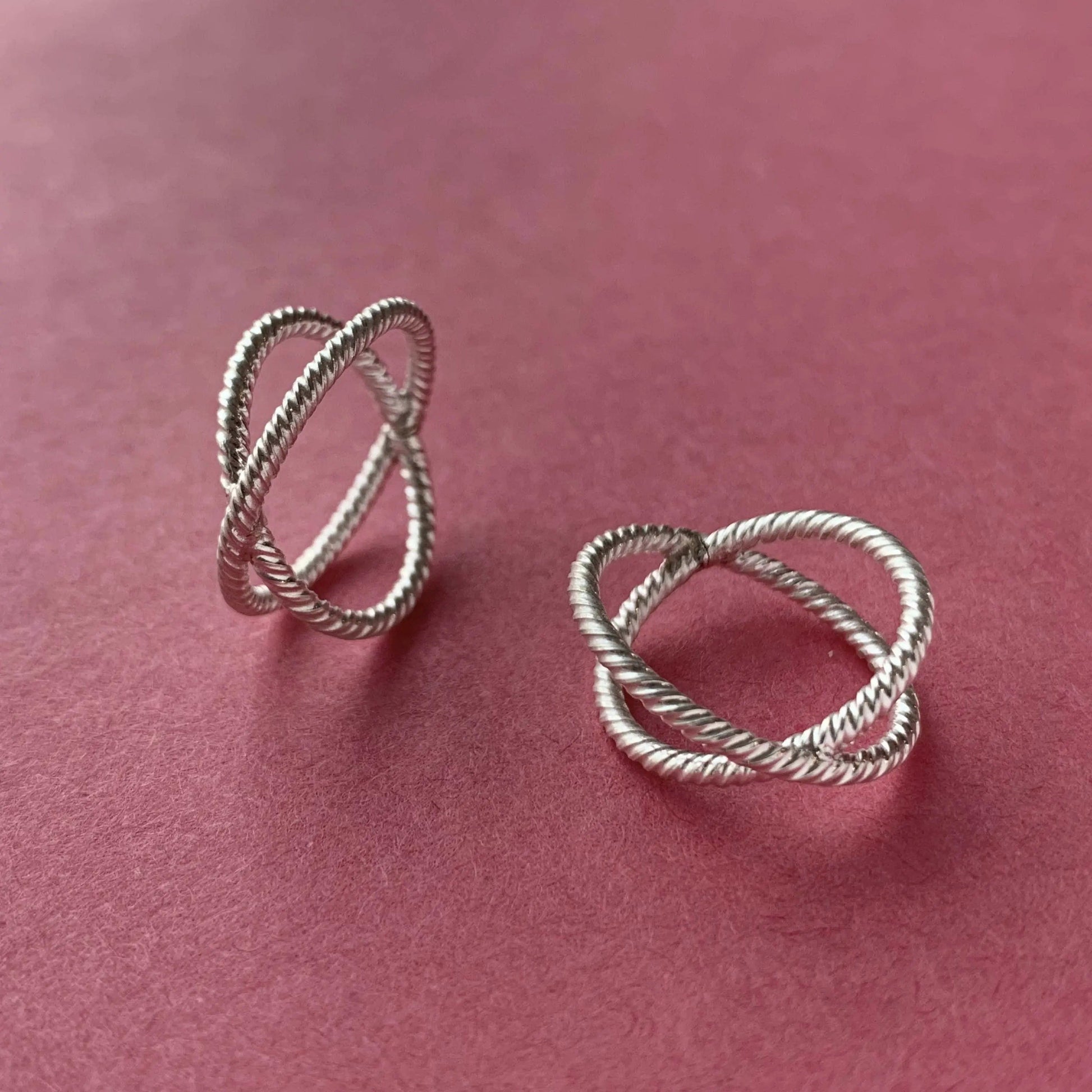 925 Sterling Silver Twisted Wire Toe Ring (Pair)