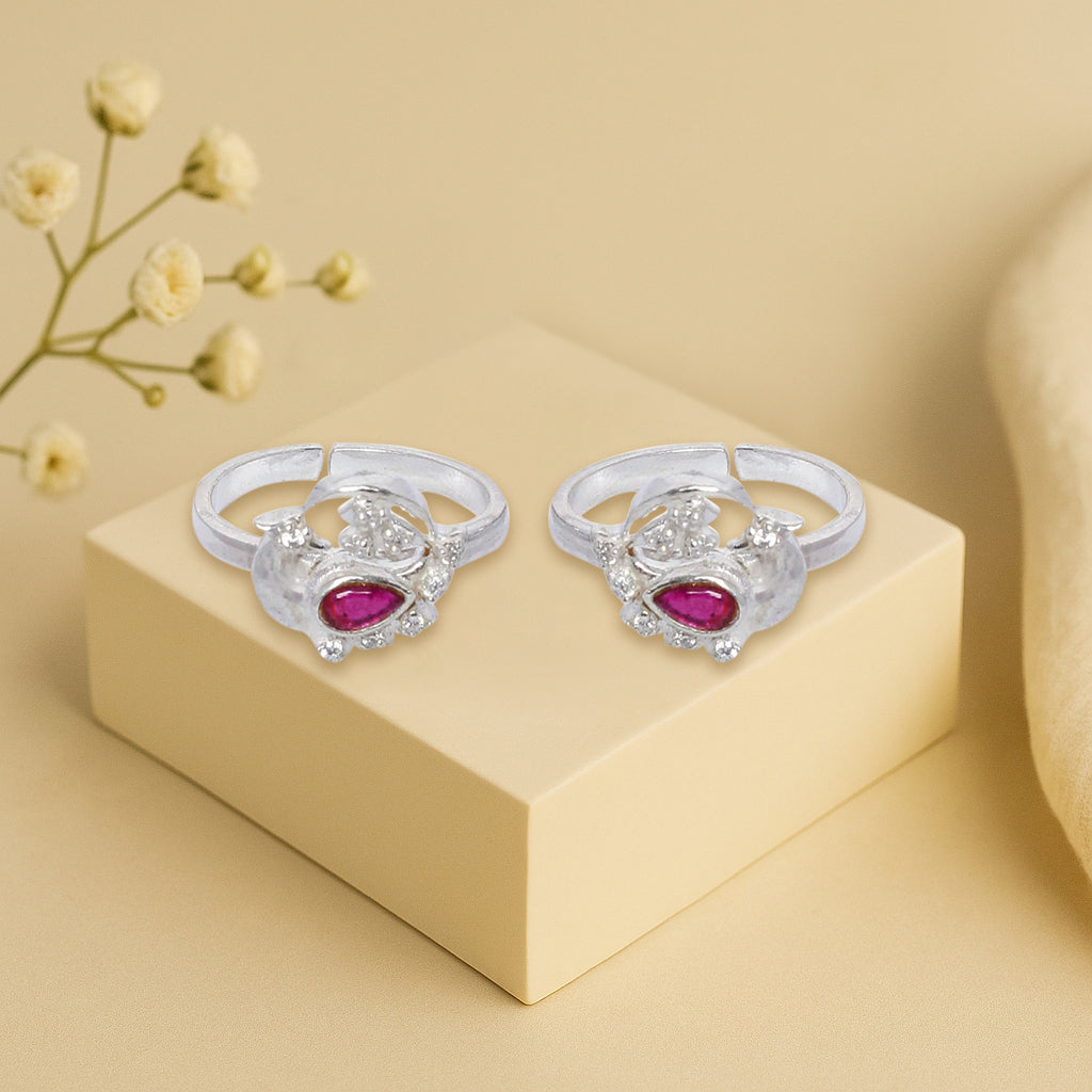 Silver Swan Toe Ring