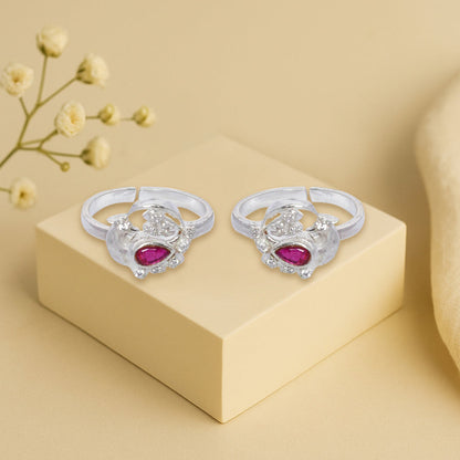 Silver Swan Toe Ring