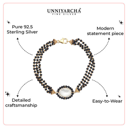 Black beads mangalsutra bracelet
