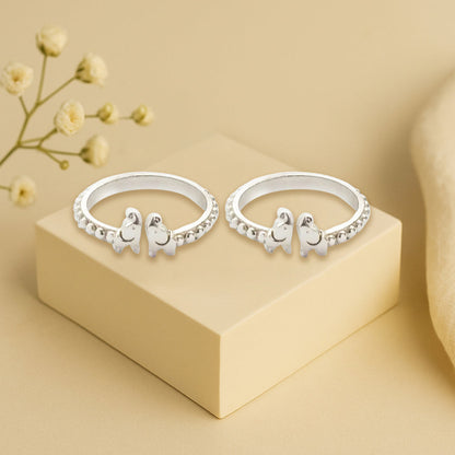 Silver 92.5 Small Elephant Toe Rings