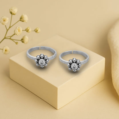 92.5 Oxidized Sterling Silver Toe Ring