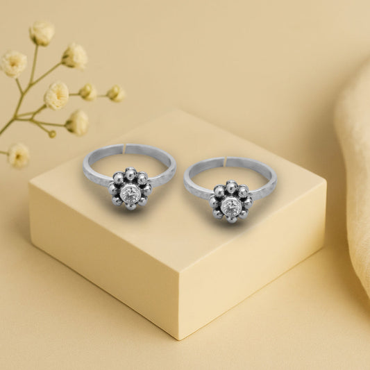 92.5 Oxidized Sterling Silver Toe Ring