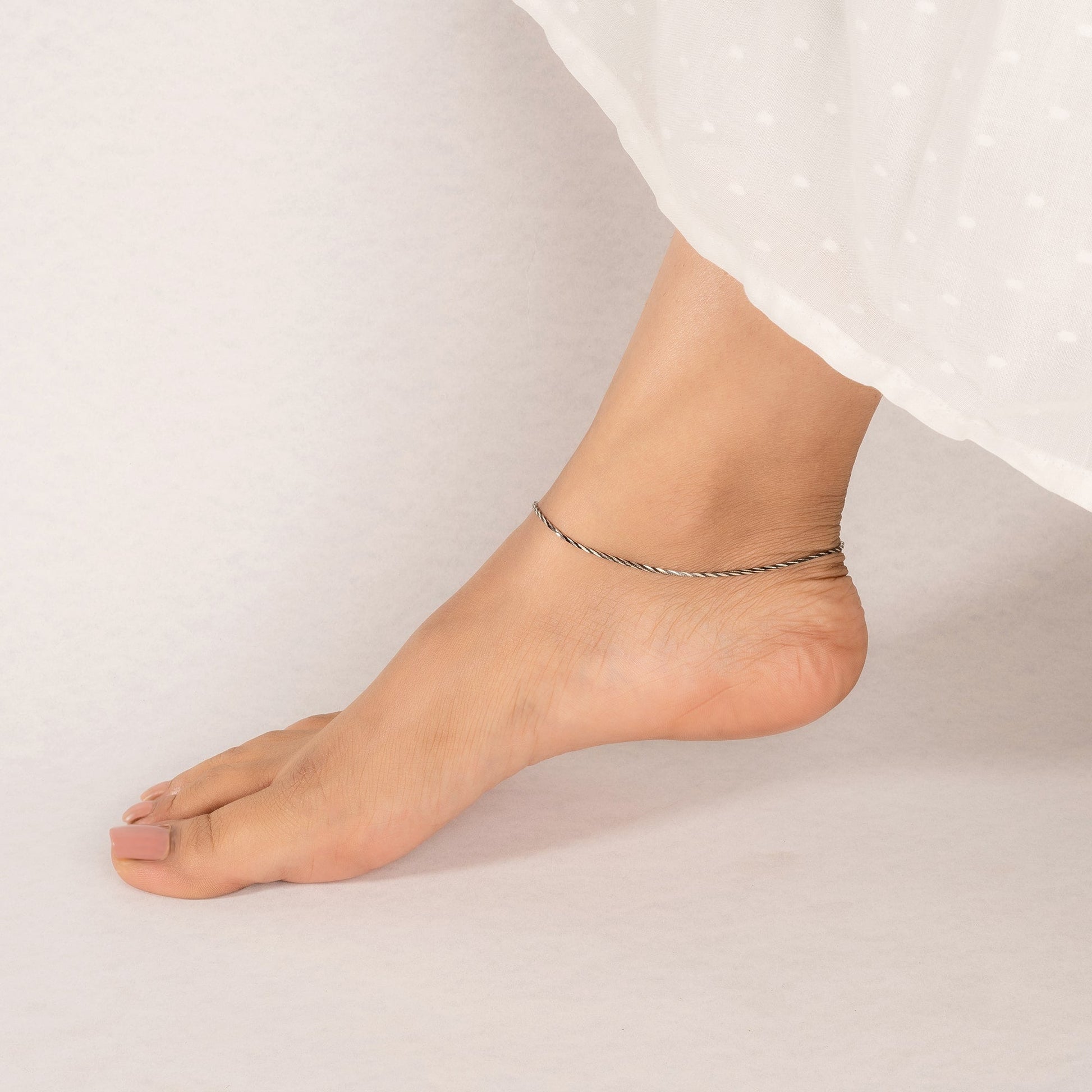 Textured Spiral Anklet