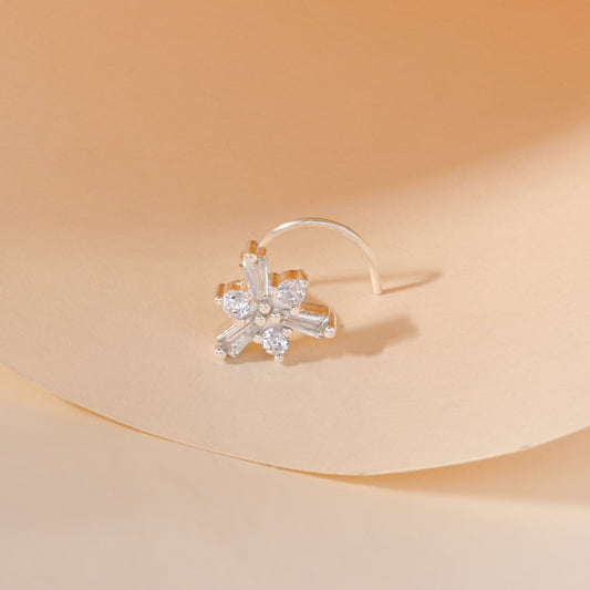 Snowflakes Nose Pin