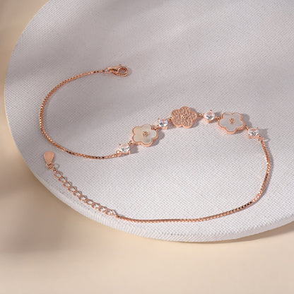 Flower Petal Stone Anklet