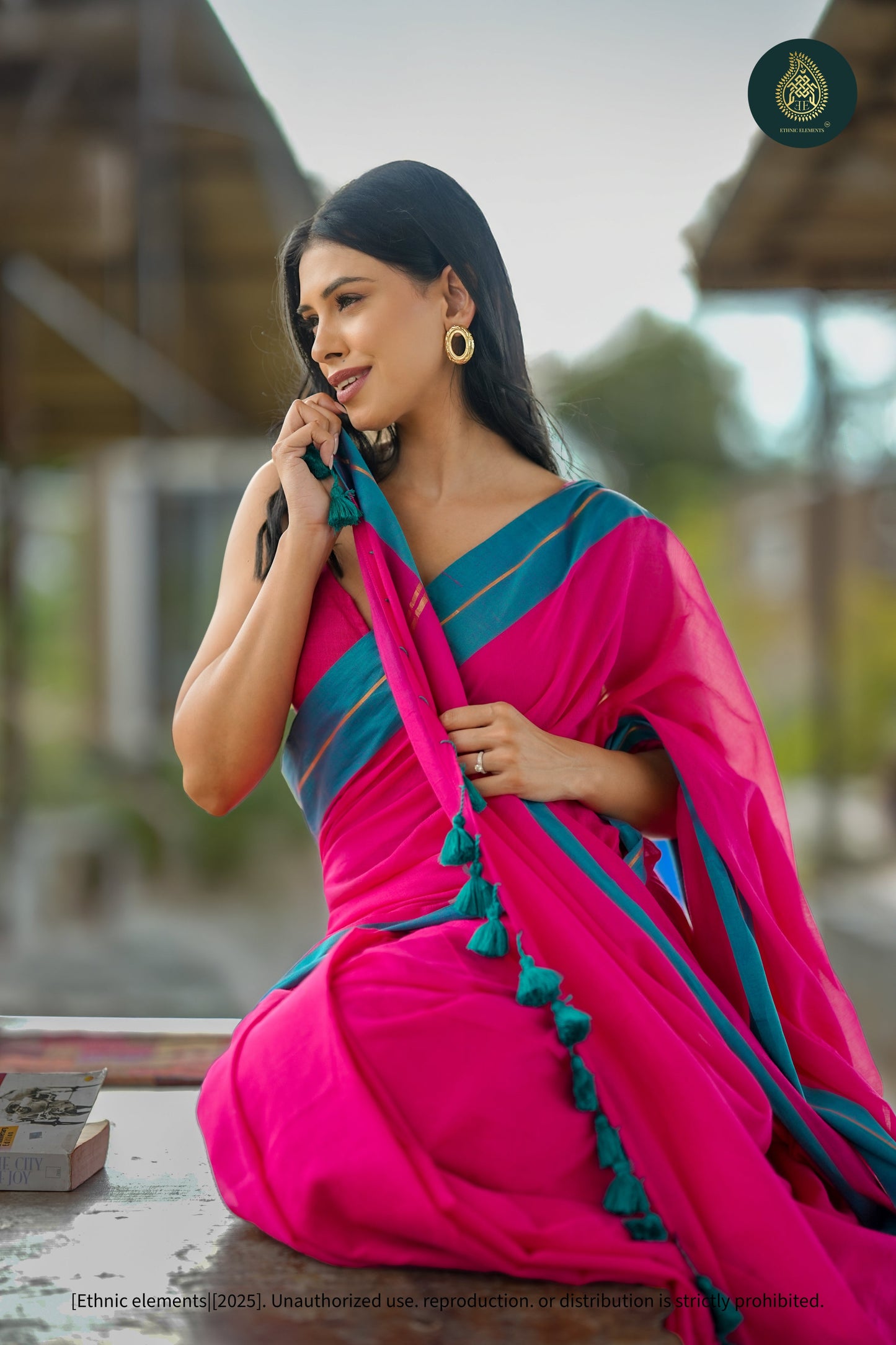 Mul Cotton Zari Saree - Neela Rani
