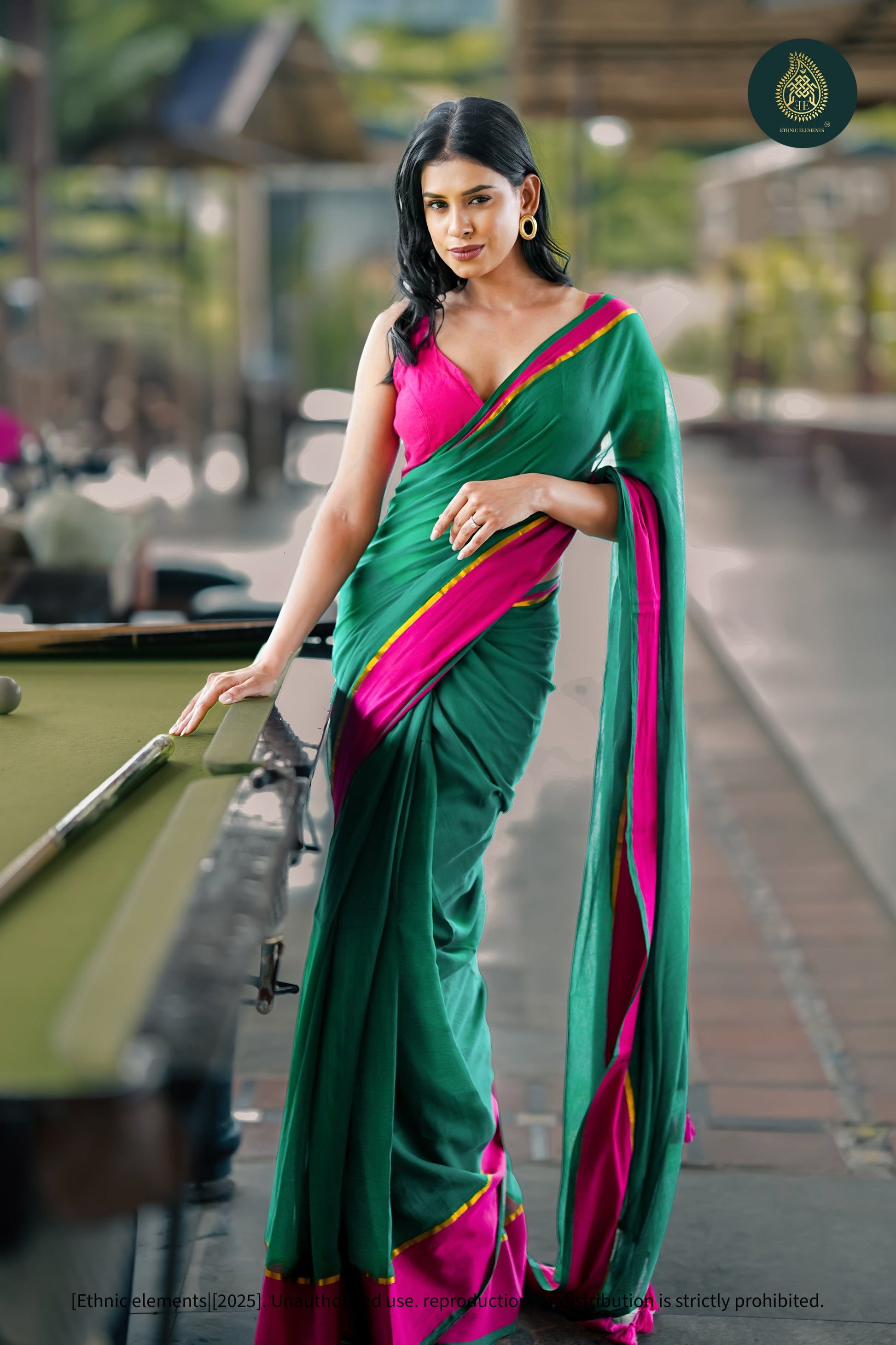 Mul Cotton Saree Zari Tara
