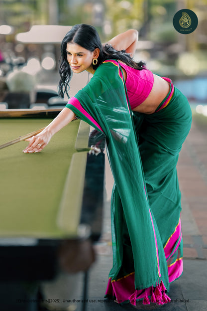 Mul Cotton Saree Zari Tara