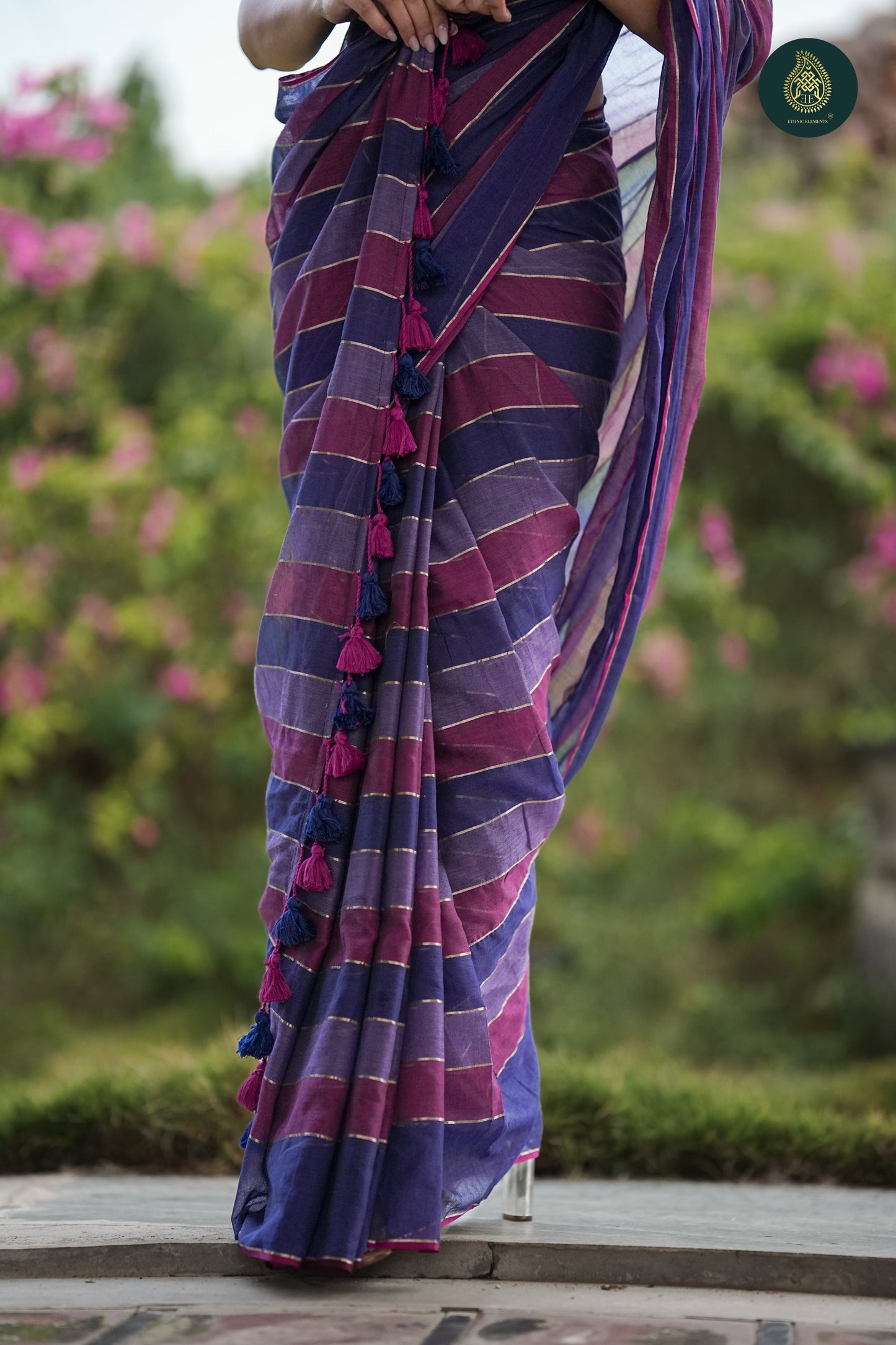 Mul Cotton Saree Jamuni Glow