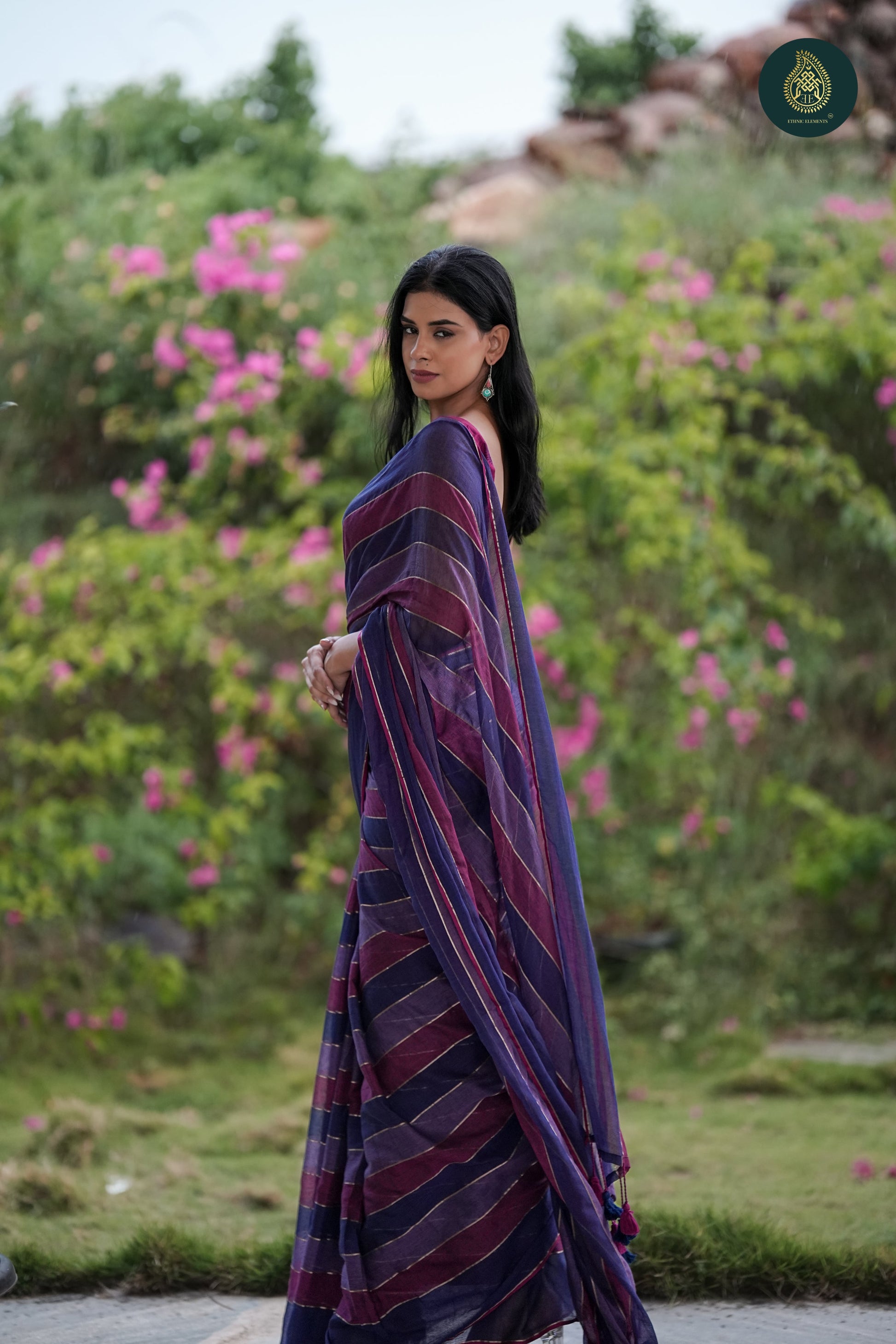 Mul Cotton Saree Jamuni Glow
