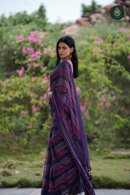 Mul Cotton Saree Jamuni Glow