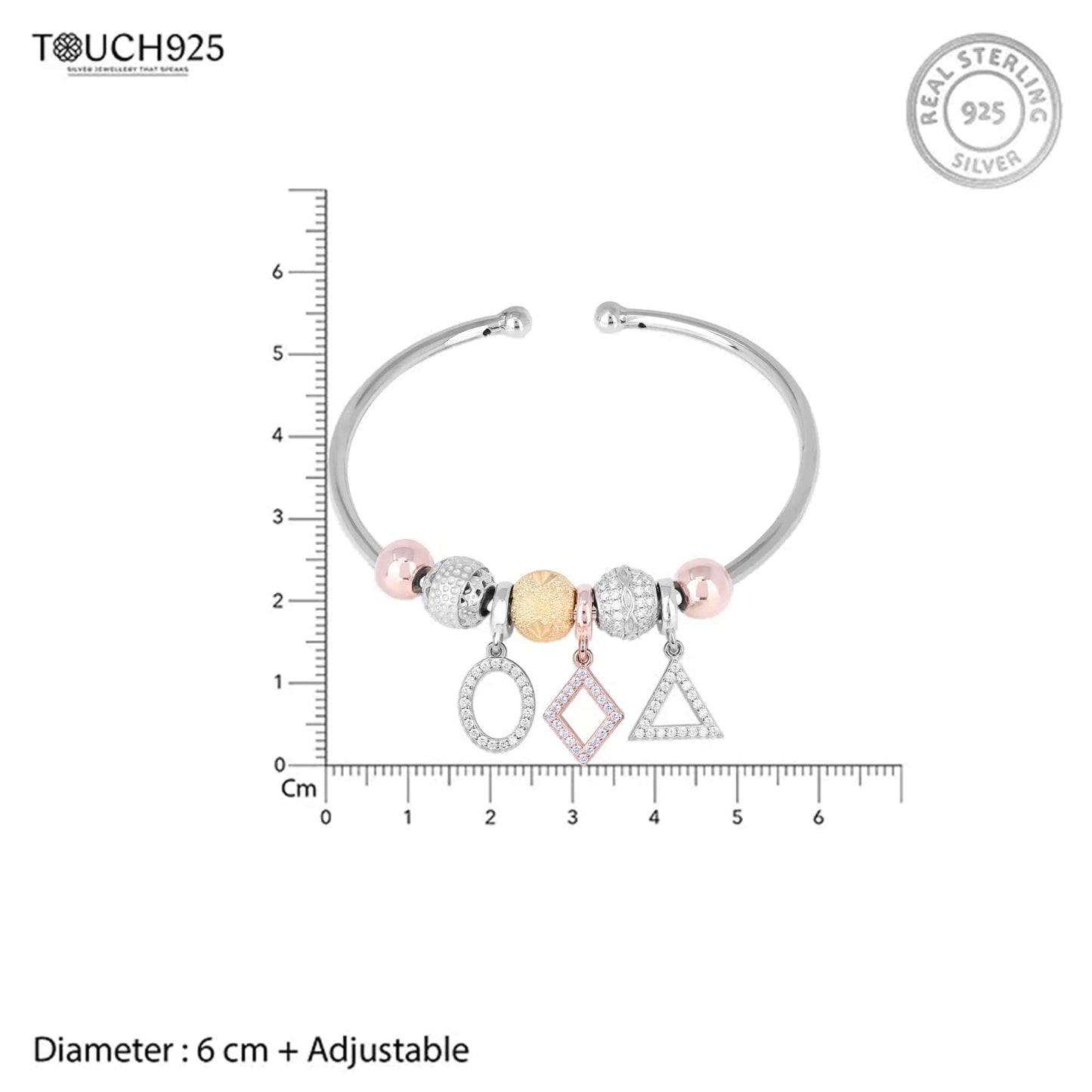 Multiclored Charms Adjustable Kada