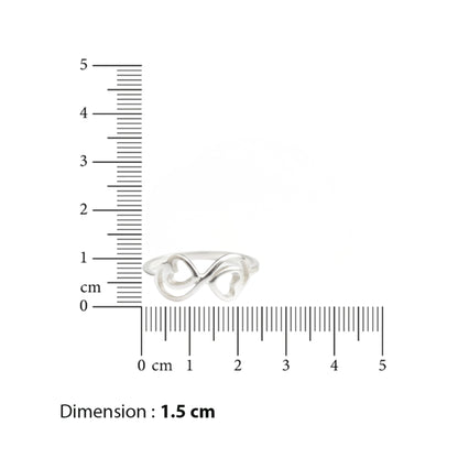 1.5 cm dimensions silver ring