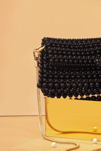 AMYRA - Viola Pearl Purse - Black
