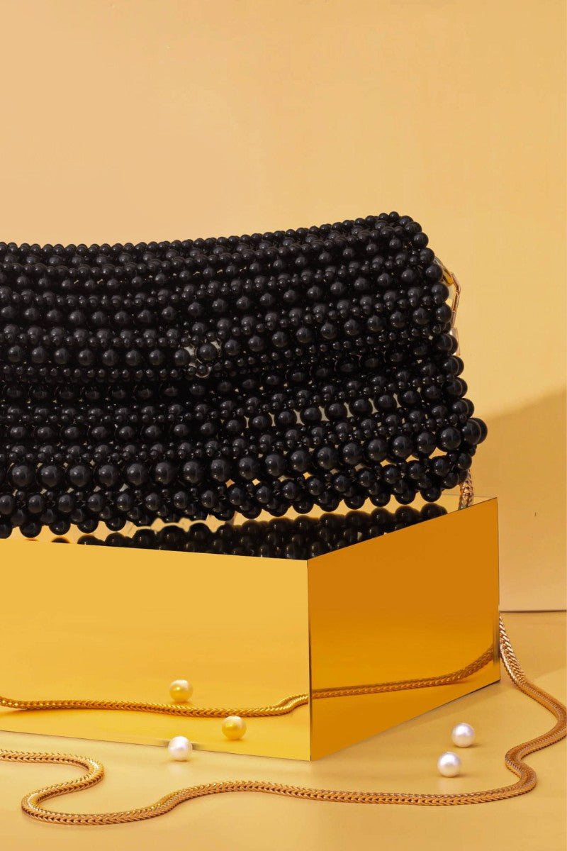 AMYRA - Viola Pearl Purse - Black