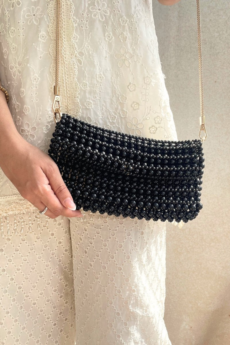 AMYRA - Viola Pearl Purse - Black