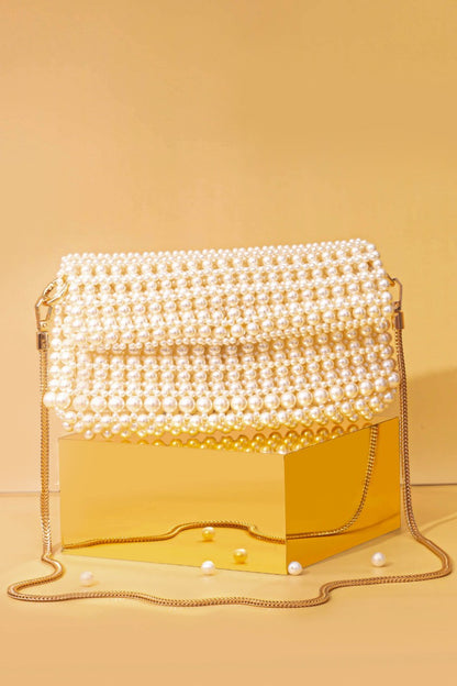 AMYRA - Viola Pearl Purse - Off-white