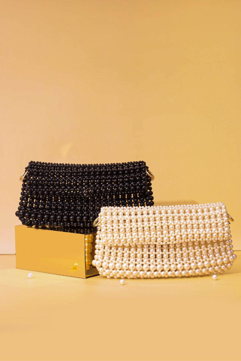 AMYRA - Viola Pearl Purse - Off-white