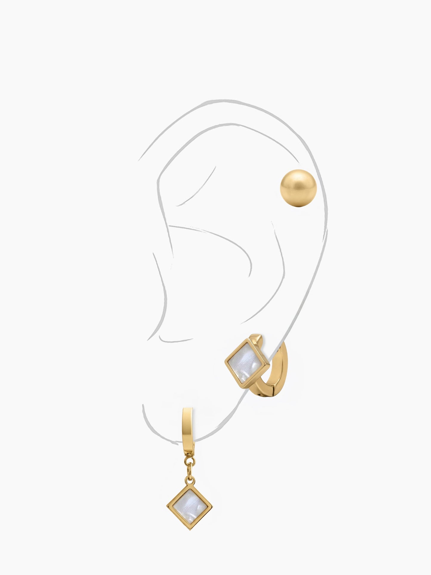 Virezza Charms 18K Gold Plated Women's Earrings Set - Swashaa