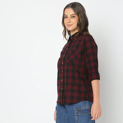 Regular Fit Checkered Shirt