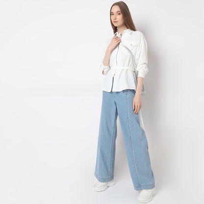 Regular Fit Solid Shirt