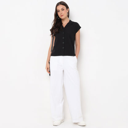 Dolman Sleeve Solid Lace Shirt