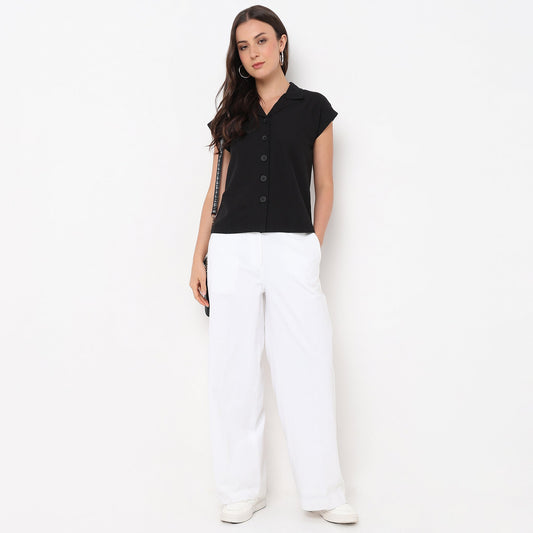Dolman Sleeve Solid Lace Shirt