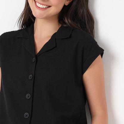 Dolman Sleeve Solid Lace Shirt