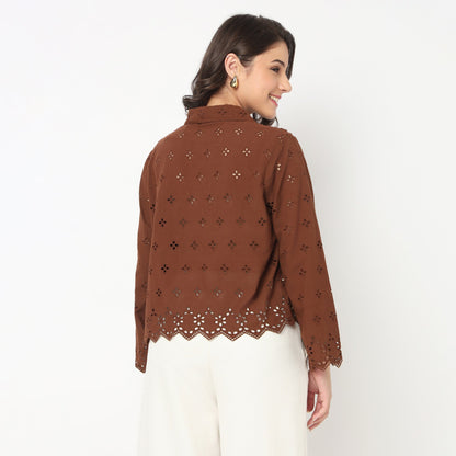 Cotton Schiffli Shirt