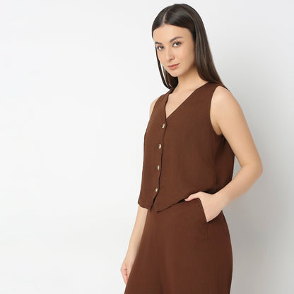 Regular Fit Solid Top