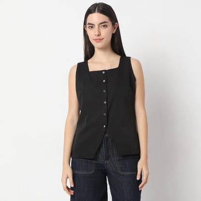 Regular Fit Solid Top