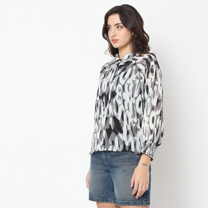 Regular Fit Printed Top