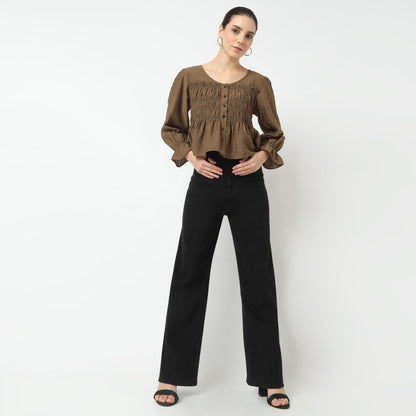 Regular Fit Solid Top