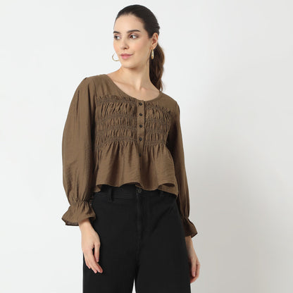 Regular Fit Solid Top
