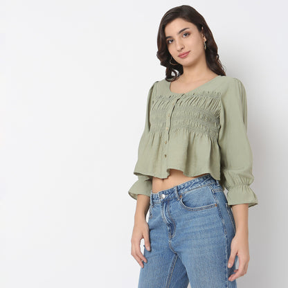 Regular Fit Solid Top
