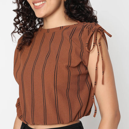 Striped Dolman Sleeve Top