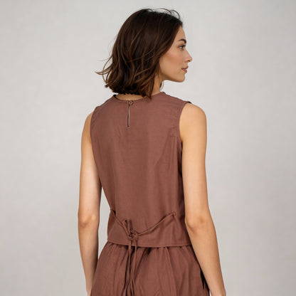 Sleeveless Embroidered Top
