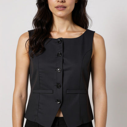 Boat Neck Sleeveless Top